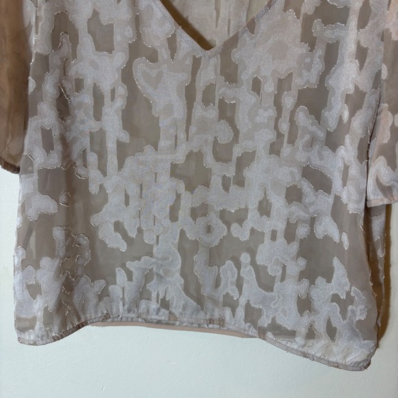 BABATON Sheer Randy Blouse Size Small - Picture 3 of 7